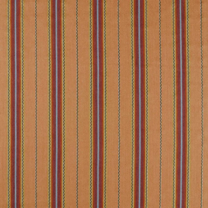 Lechlade Stripe Fabric - Mulberry / Apricot swatch