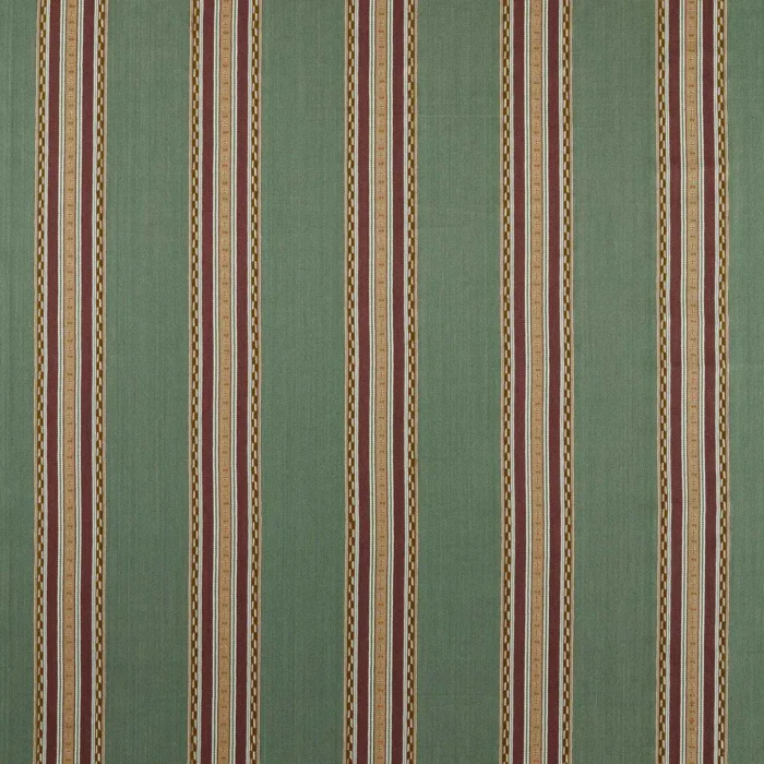 Pimlico Stripe Fabric - Teal / Mulberry swatch