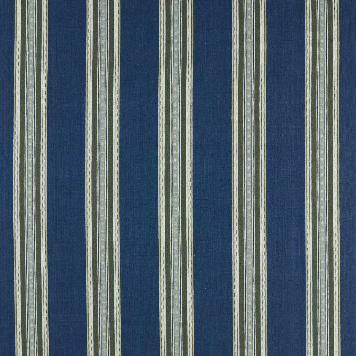 blue striped woven fabric from William Morris & Co
