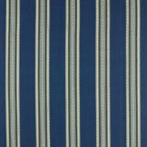blue striped woven fabric from William Morris & Co