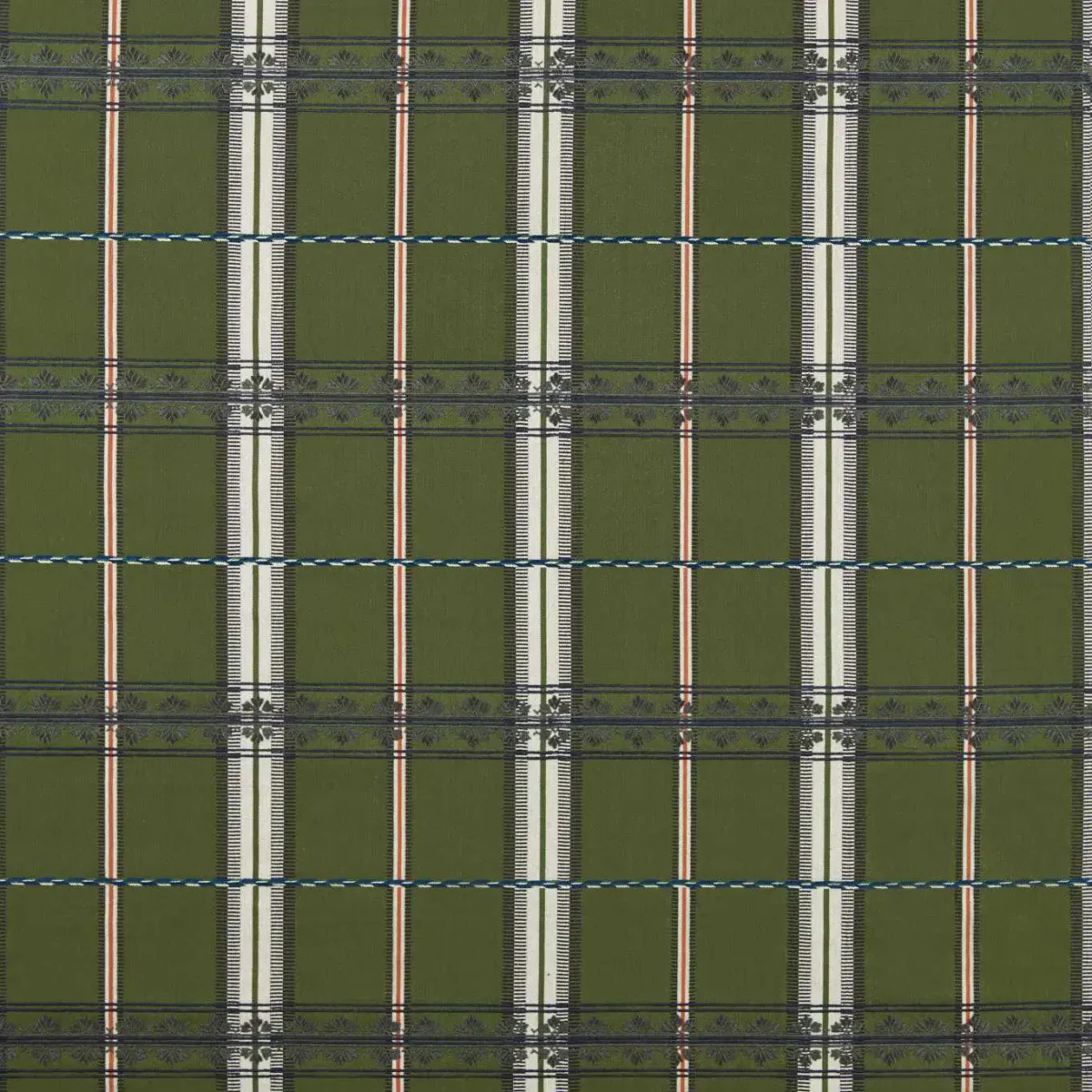 green striped woven fabric from William Morris & Co