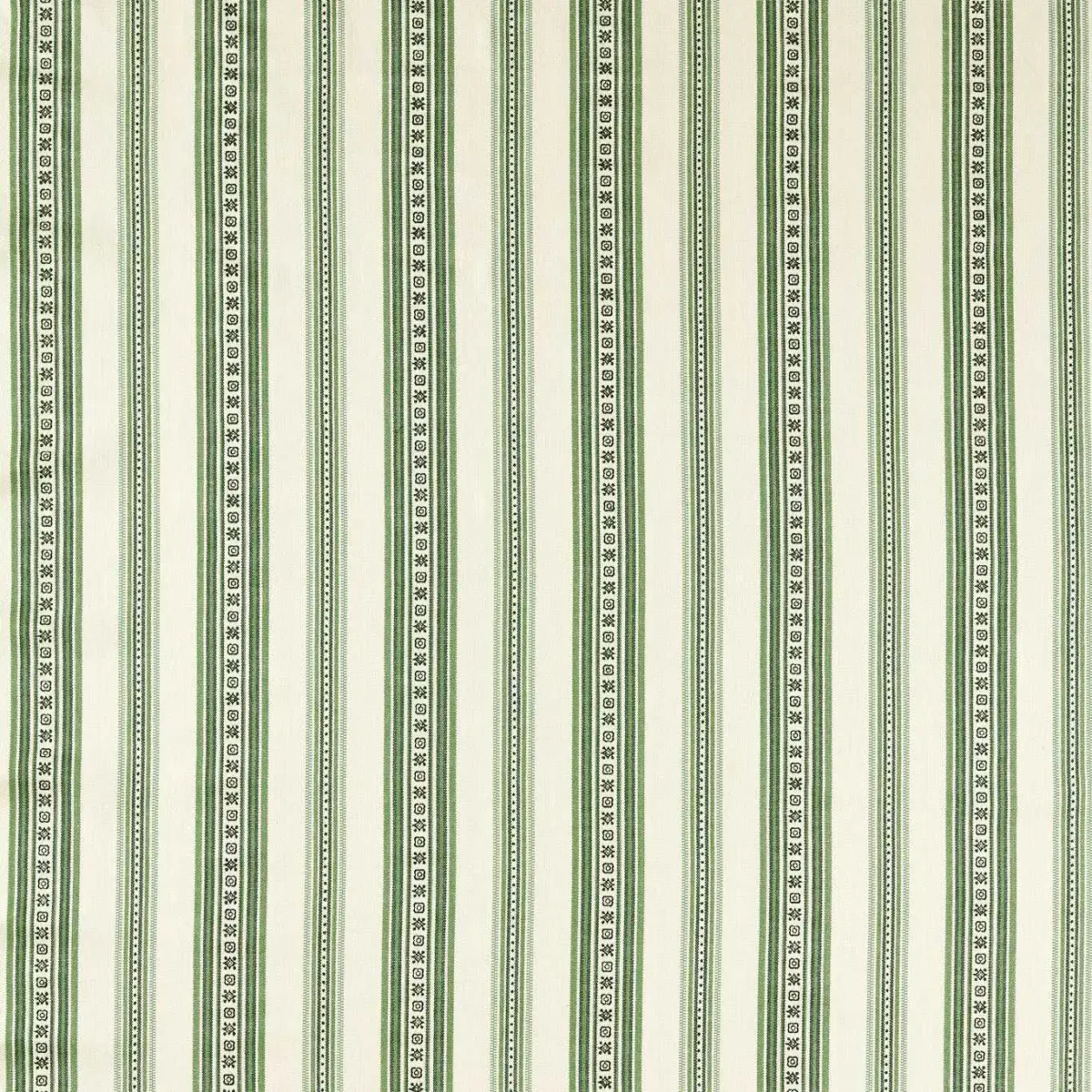 Dallington Stripe Fabric - Herball by green striped woven fabric from William Morris & Co