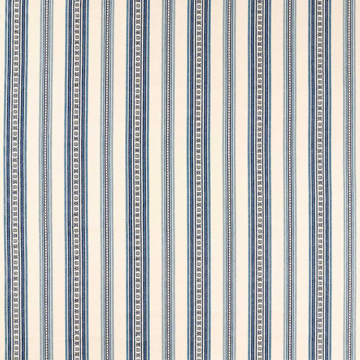 blue striped woven fabric from William Morris & Co
