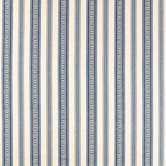 Dallington Stripe Fabric - Indigo swatch