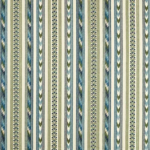 blue striped woven fabric from William Morris & Co