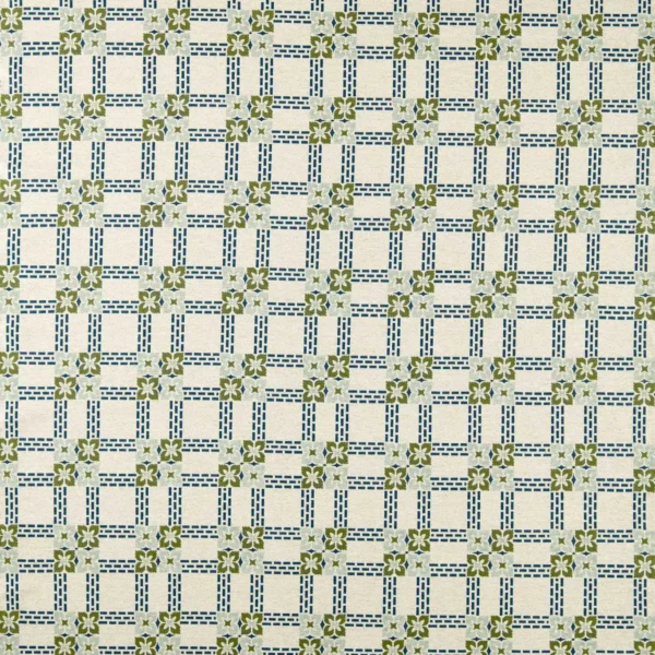 Wisley Weave Fabric - Indigo / Artichoke by green striped woven fabric from William Morris & Co