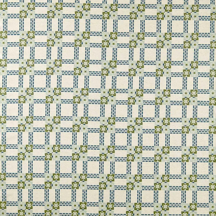 Wisley Weave Fabric - Indigo / Artichoke swatch