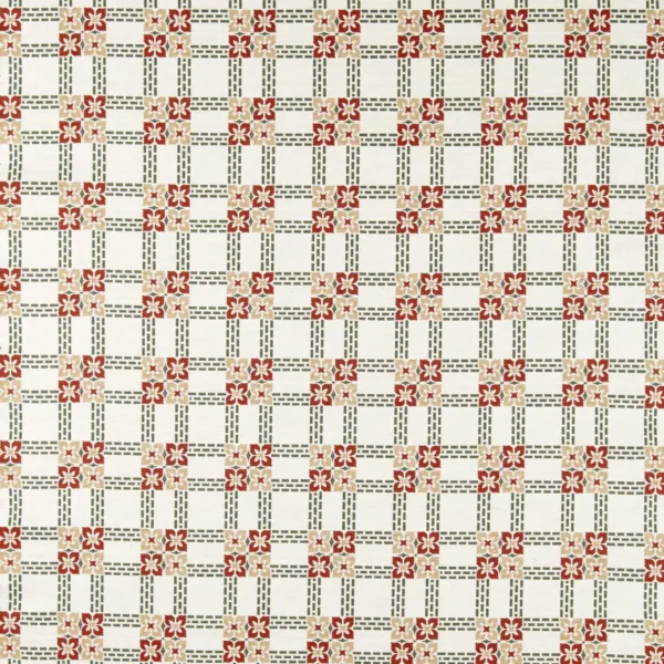 Wisley Weave Fabric - Russet / Thyme by red striped woven fabric from William Morris & Co