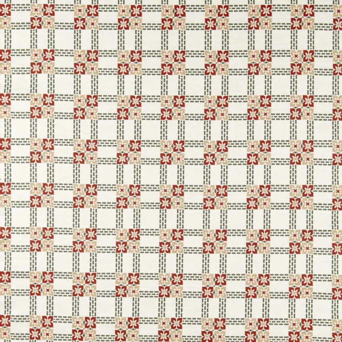 Wisley Weave Fabric - Russet / Thyme swatch