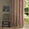 red striped curtain with window and chair