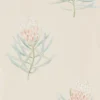 red botanical wallpaper from sanderson