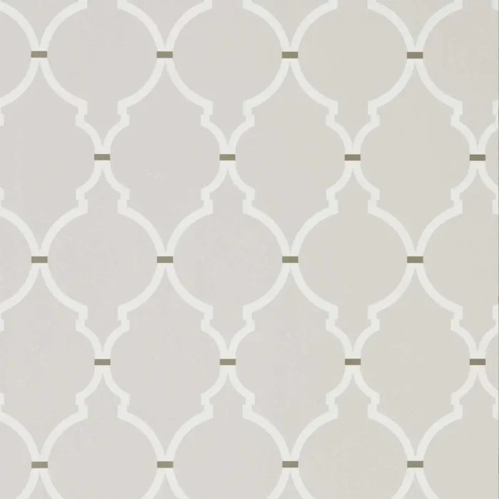 Empire Trellis Wallpaper -  Silver / Calico swatch