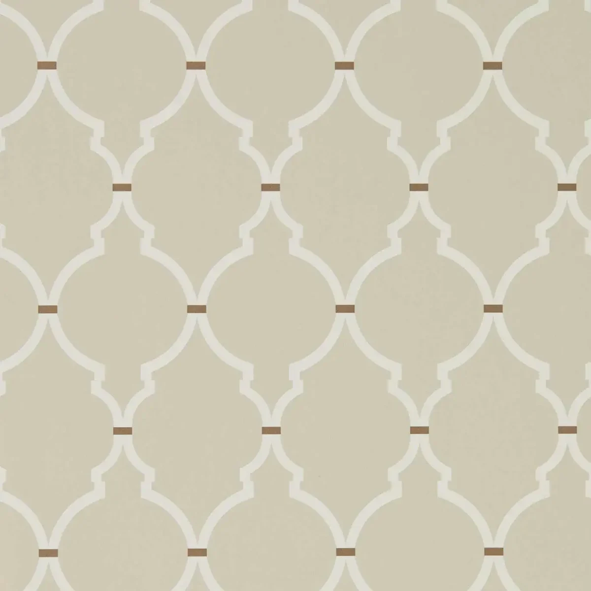 Empire Trellis Wallpaper - Linen / Cream by brown geometric wallpaper from sanderson