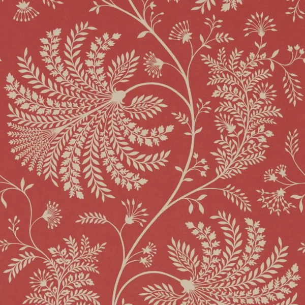 Mapperton Wallpaper - Russet / Cream by red botanical wallpaper from sanderson