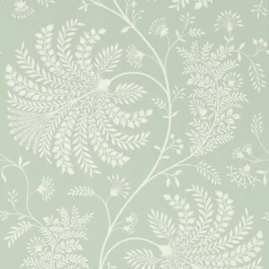 blue botanical wallpaper from sanderson