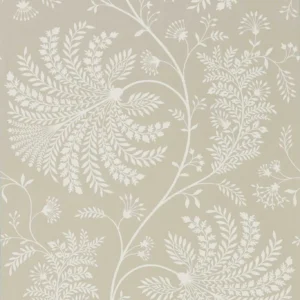 neutral botanical wallpaper from sanderson