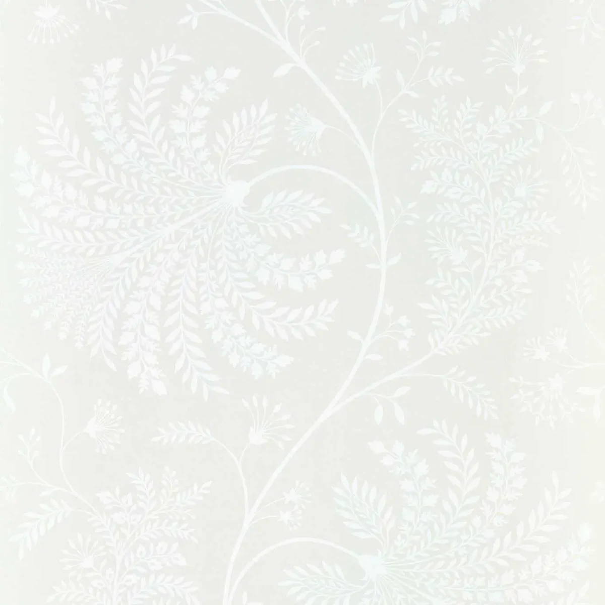 Mapperton Wallpaper - Chalk by white botanical wallpaper from sanderson