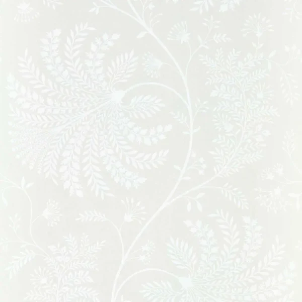 Mapperton Wallpaper - Chalk by white botanical wallpaper from sanderson