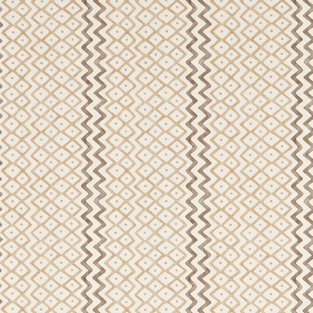 brown geometric wallpaper from sanderson