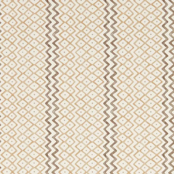 Khes Wallpaper - Shiitake / Cocoa by brown geometric wallpaper from sanderson