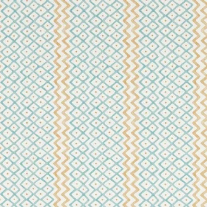 blue geometric wallpaper from sanderson