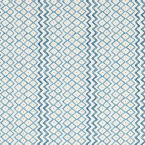 blue geometric wallpaper from sanderson