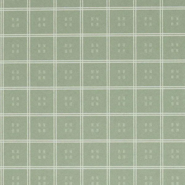 Malay Wallpaper - Seafoam by green checked wallpaper from sanderson