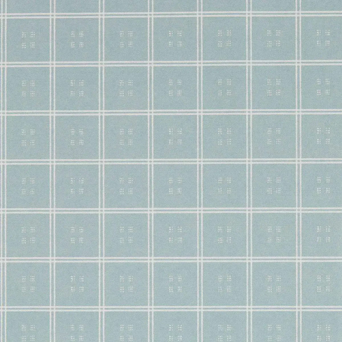 blue checked wallpaper from sanderson