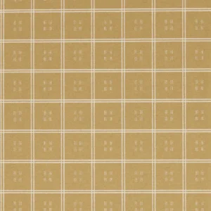 yellow checked wallpaper from sanderson
