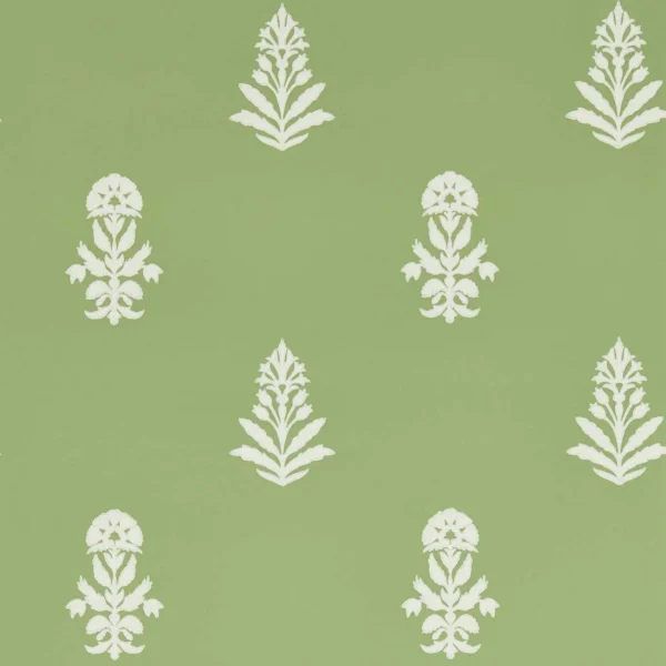 Dabu Wallpaper - Botany Green by green botanical wallpaper from sanderson