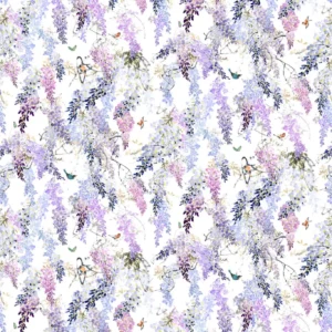 purple botanical wallpaper from sanderson