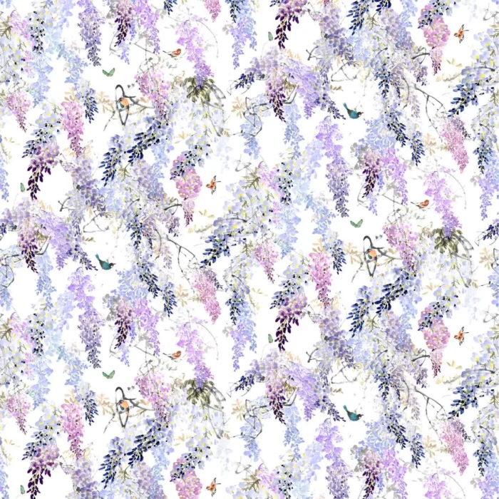 Wisteria Falls Wallpaper - Lilac swatch