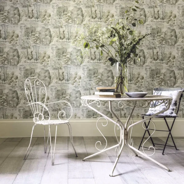 Waterperry Wallpaper - Willow / Olive by green botanical wallpaper and with