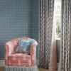red checked wallpaper and with