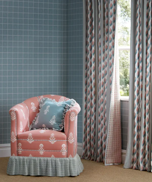 Malay Wallpaper - Porcelain by red checked wallpaper and with