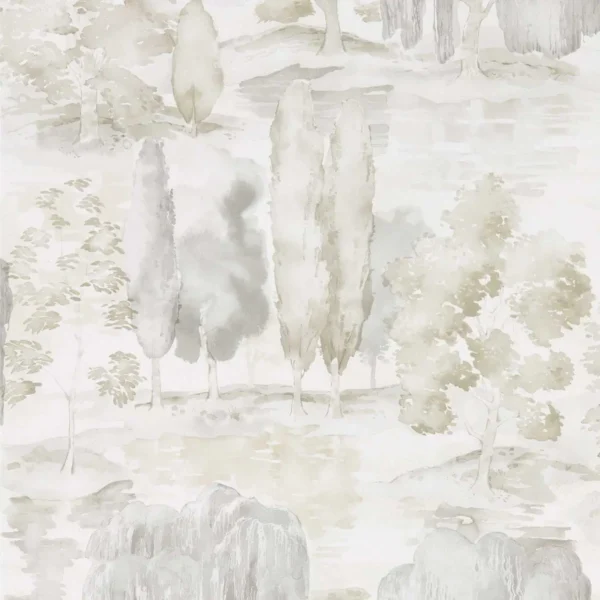 Waterperry Wallpaper - Ivory / Stone by Waterperry Wallpaper - Ivory / Stone from
