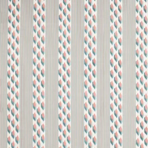 black-grey striped embroideried fabric from Sanderson