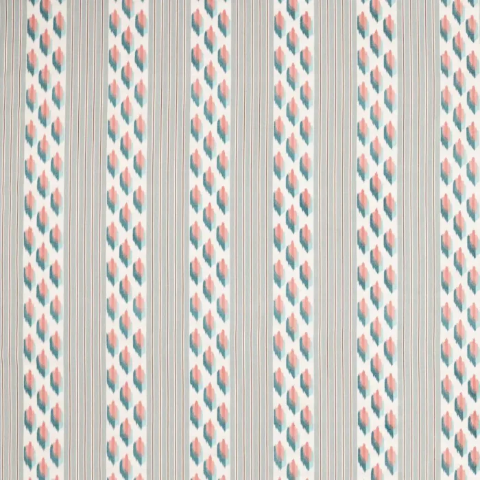 Musafir Fabric - Mineral / Coral swatch