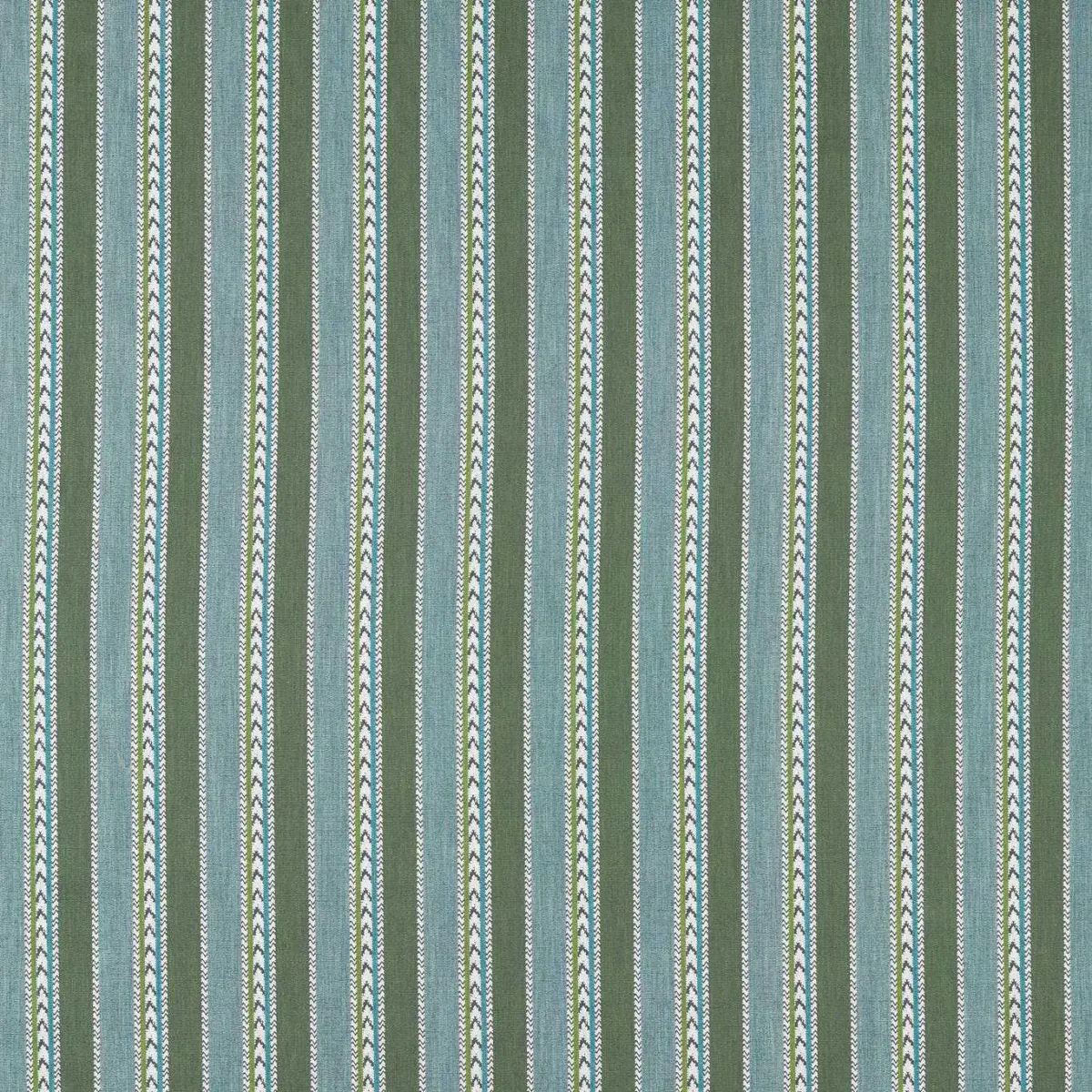 Belari Fabric - Spirulina / Lagoon by green striped woven fabric from Sanderson