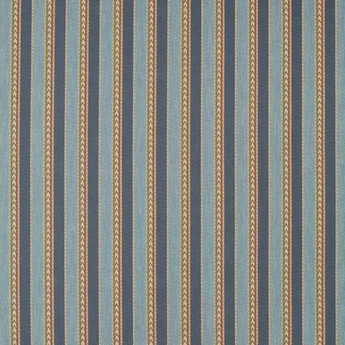 Belari Fabric - Woad / Harissa by blue striped woven fabric from Sanderson