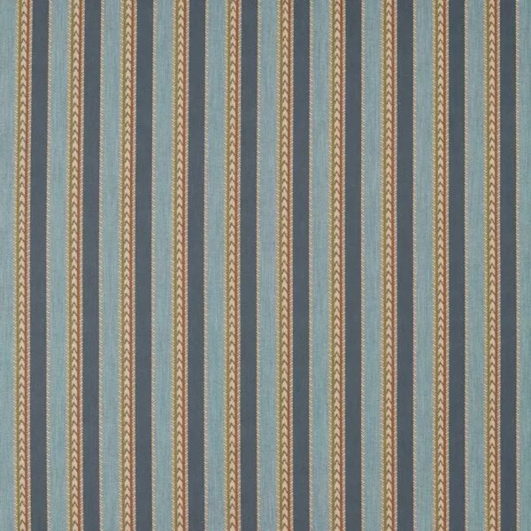 Belari Fabric - Woad / Harissa by blue striped woven fabric from Sanderson