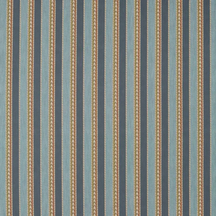 Belari Fabric - Woad / Harissa swatch