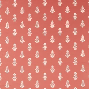 pink botanical woven fabric from Sanderson
