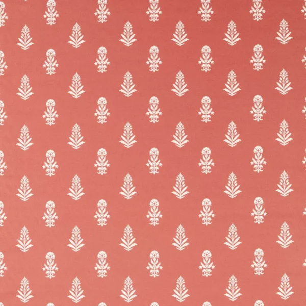 pink botanical woven fabric from Sanderson