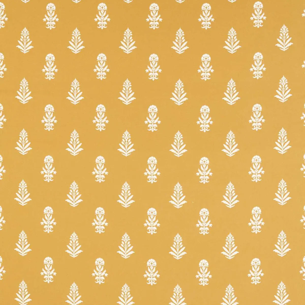 Dabu Fabric - Tumeric by yellow botanical woven fabric from Sanderson
