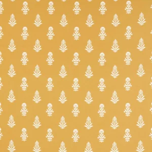 yellow botanical woven fabric from Sanderson