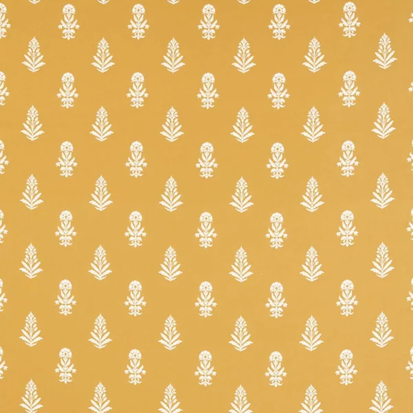 yellow botanical woven fabric from Sanderson