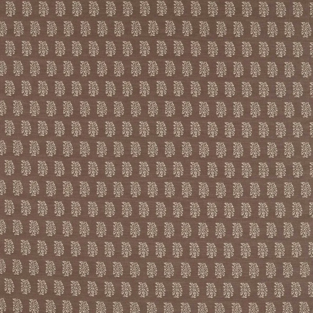 Bagru Fabric - Cocoa by brown spotted woven fabric from Sanderson