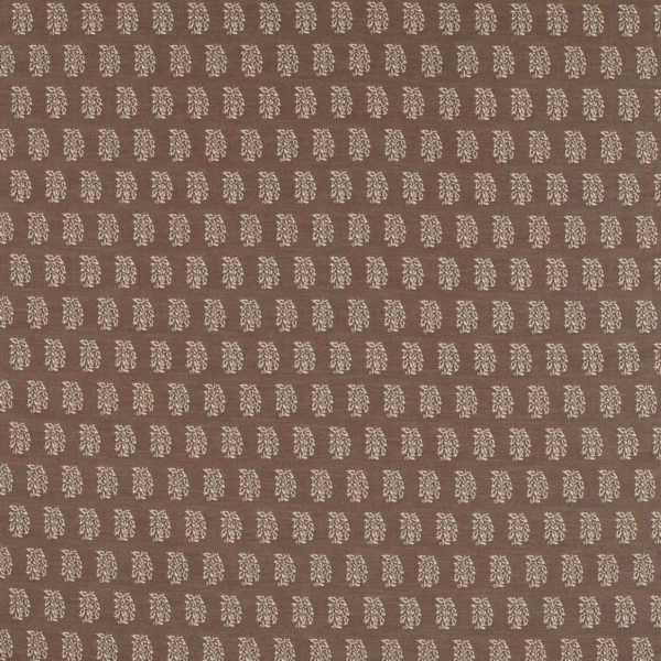 Bagru Fabric - Cocoa by brown spotted woven fabric from Sanderson