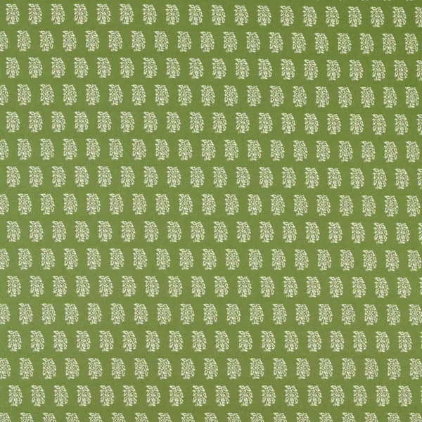 Bagru Fabric - Avocado by green spotted woven fabric from Sanderson